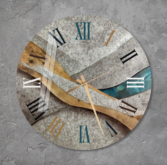 a clock that is on the side of a wall
