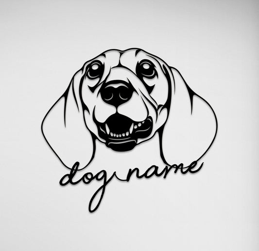 Custom Dog Metal Art - Personalized Dachshund Portrait | Modern Laser Cut Decor