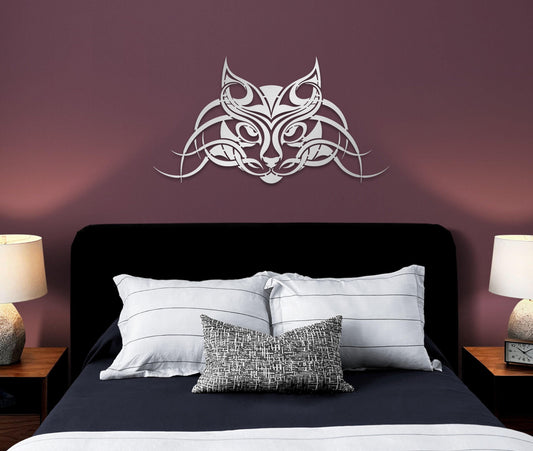Cat Metal Wall Art - Large Personalized Metal Decor | Unique Housewarming Gift
