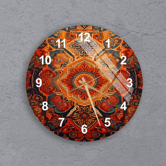 a clock on a wall with numbers on it