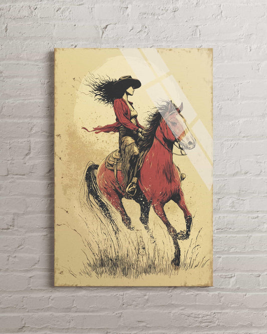 Tempered Glass Wall Art – Western Home Decor | Rustic Farmhouse Hanging Print