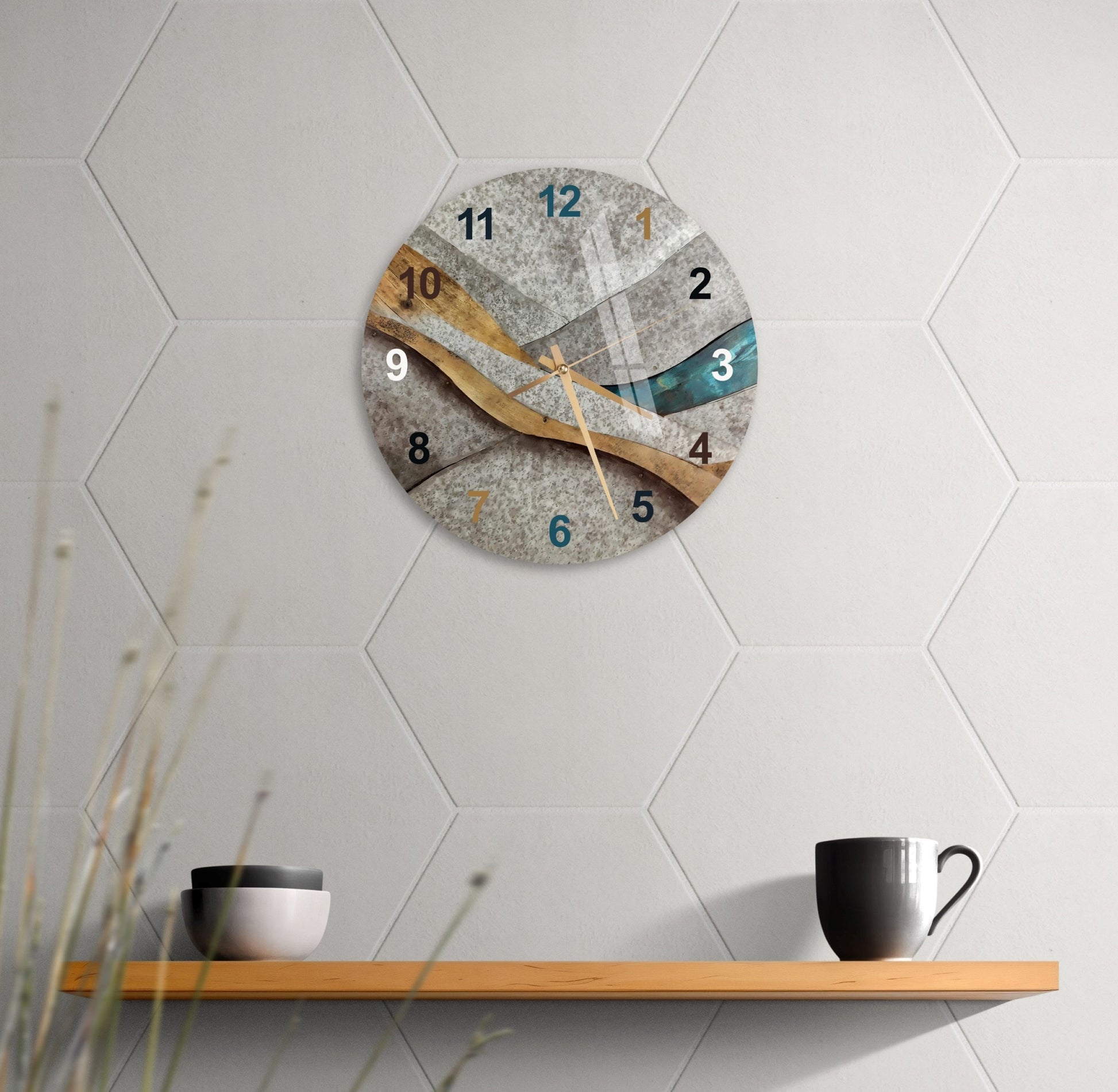 a clock on a wall in a room
