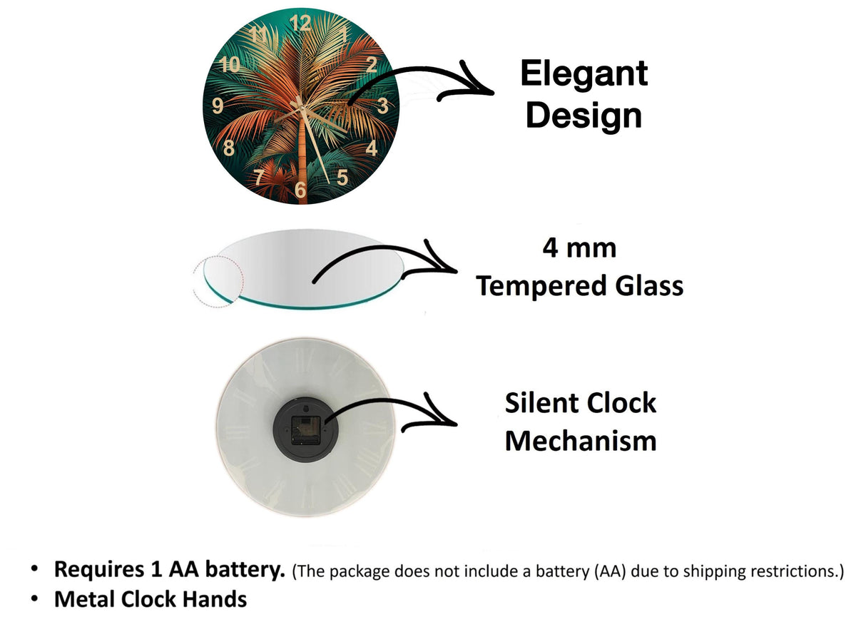 a diagram of a clock with different parts labeled