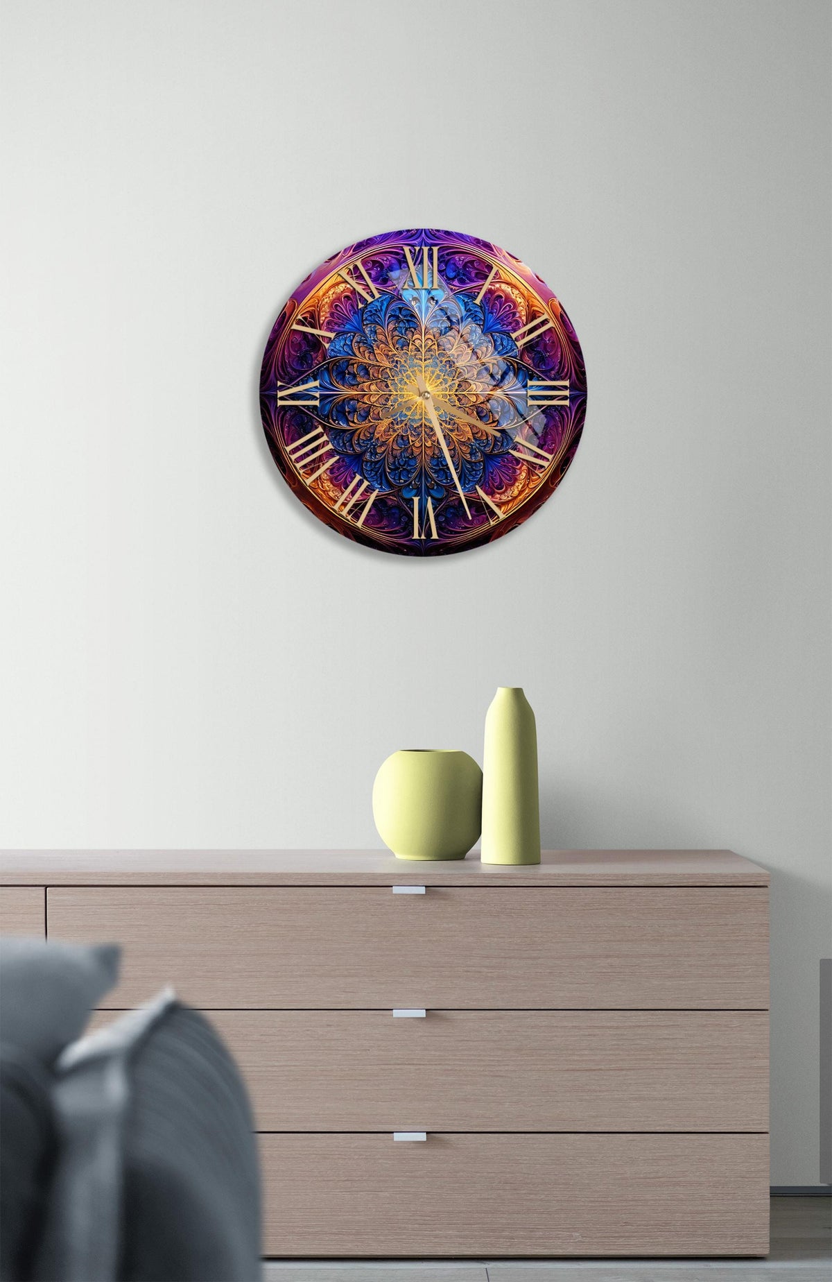 a clock on a wall in a room