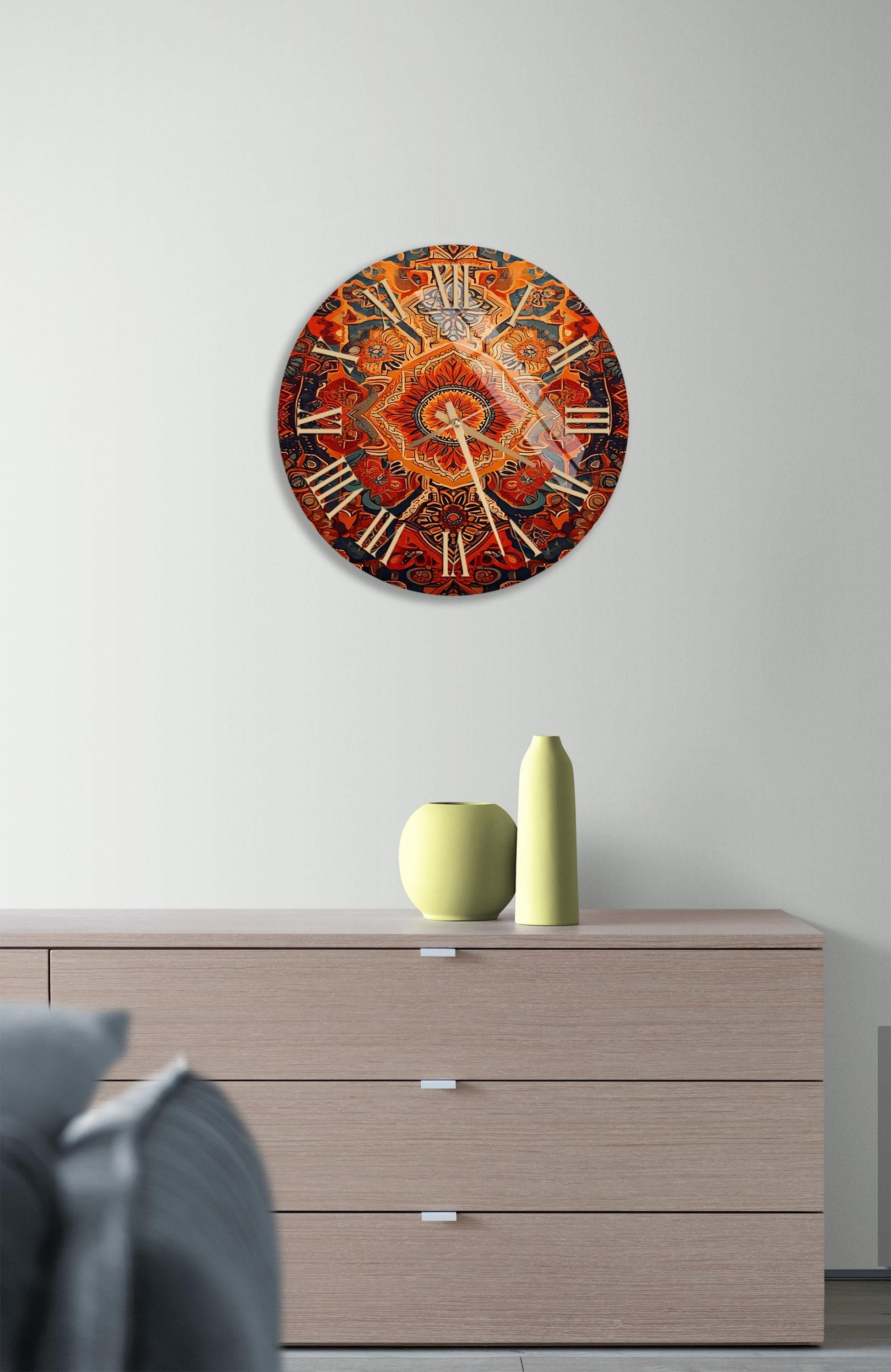 a clock on a wall in a room