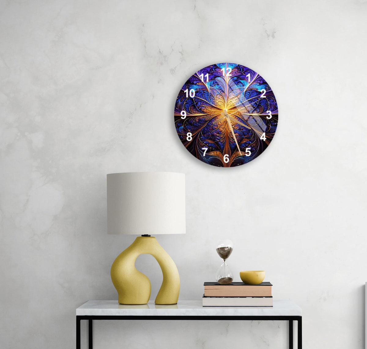 a clock on a wall in a room