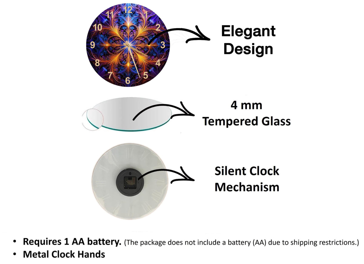 a diagram of a clock with different parts labeled