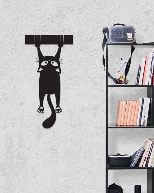 Cat Metal Wall Art - Large Custom 3D Metal Wall Decor for Cat Lovers