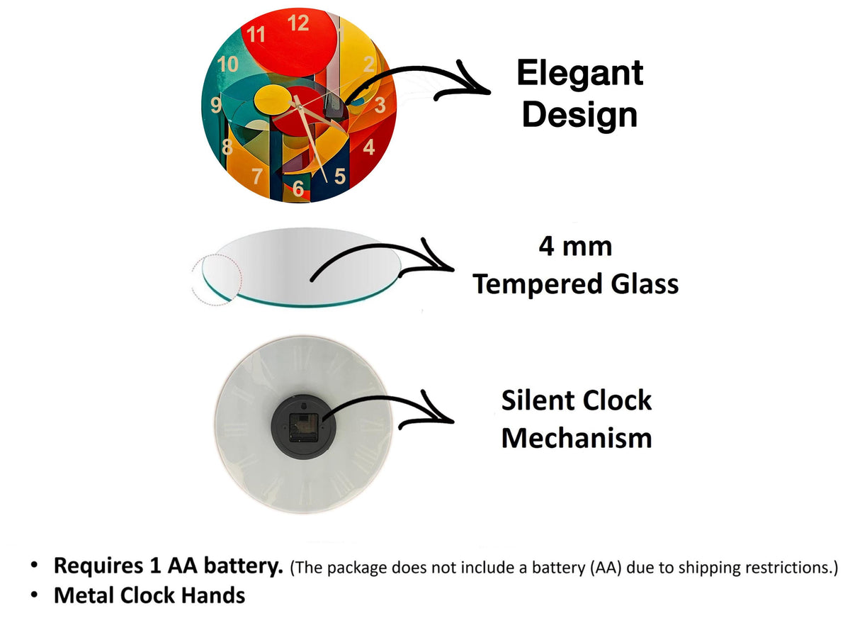 a diagram of the different parts of a clock
