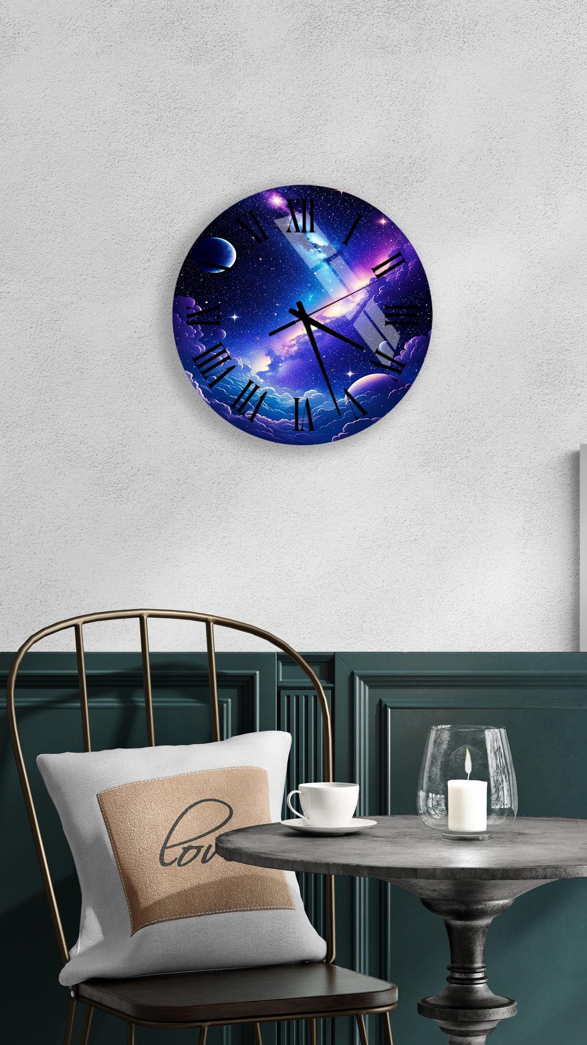a clock that is on the side of a wall