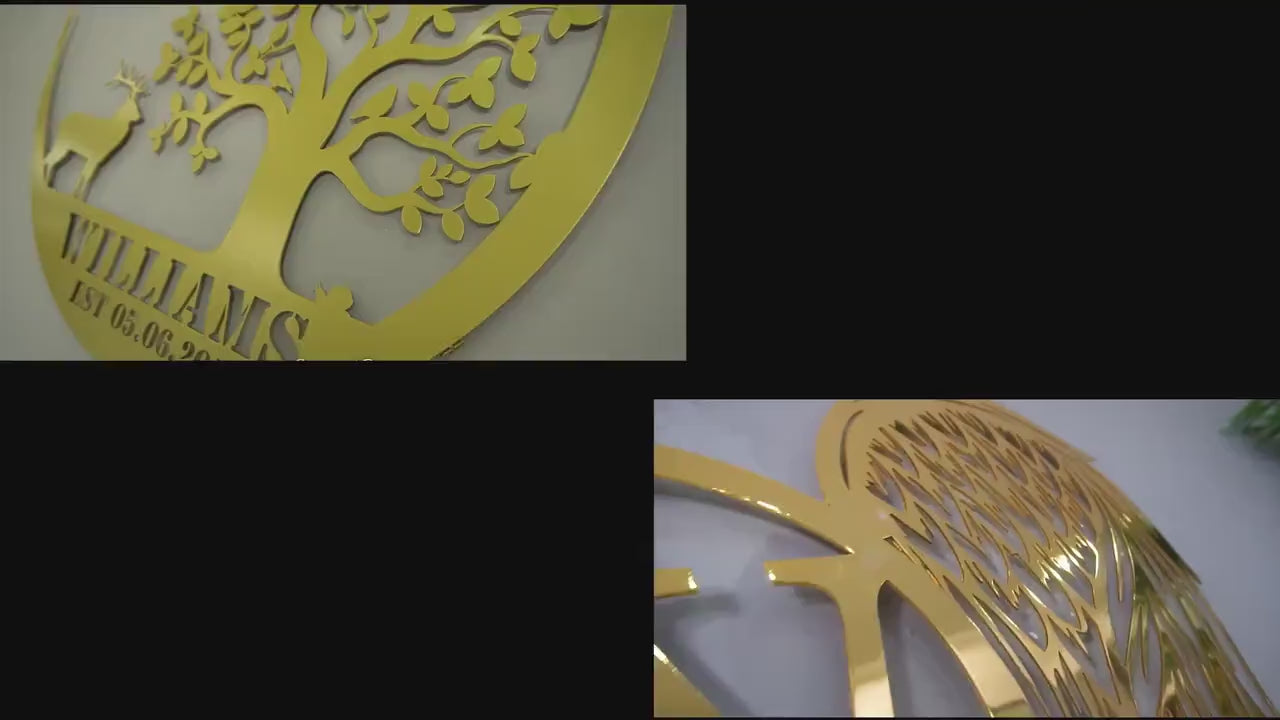 Bull Metal Wall Art - Large Gold 3D Animal Decor, Personalized Home Gift