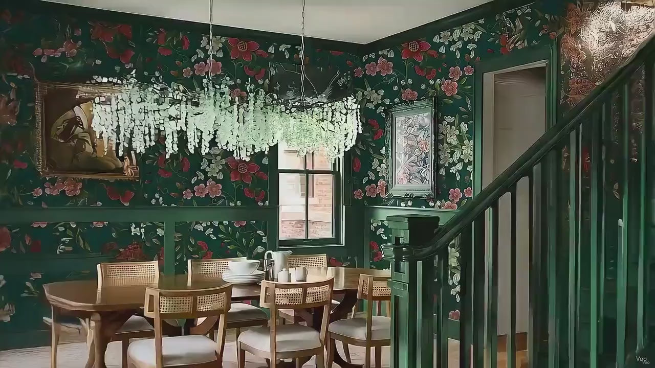 Peel And Stick Wallpaper Floral Pink Blue Botanical Garden Vinyl Blend Decor