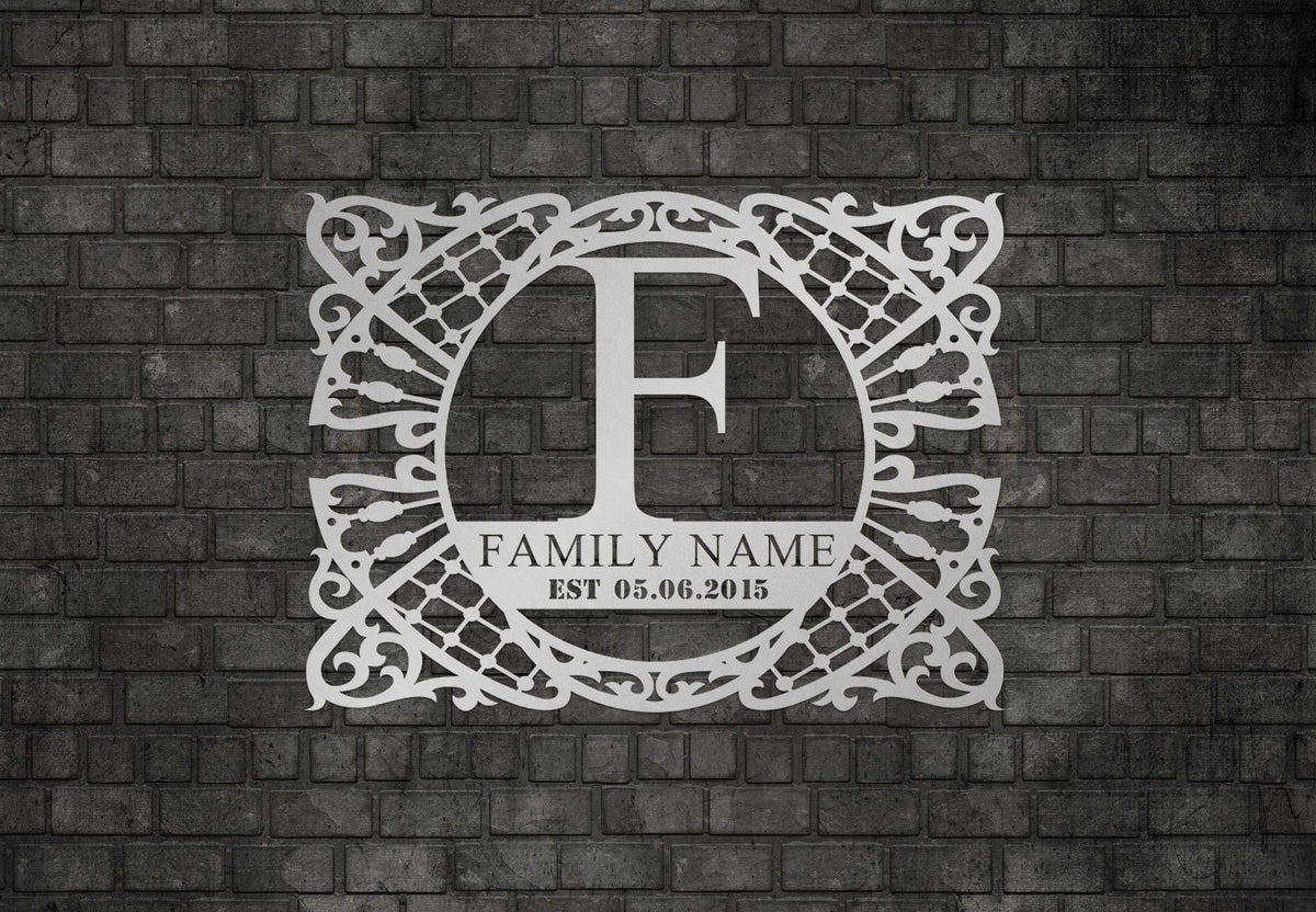 Personalized Metal Family Name Sign Metal Wall Art