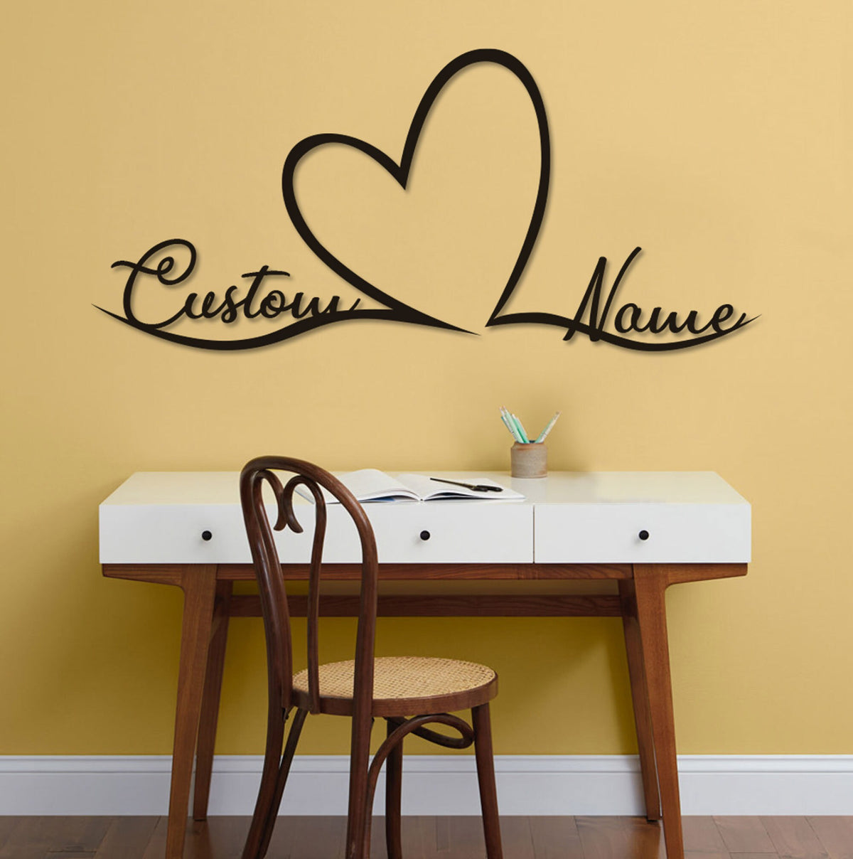 Metal Customized Love Sign Heart and Love Personalized Metal Wall Art