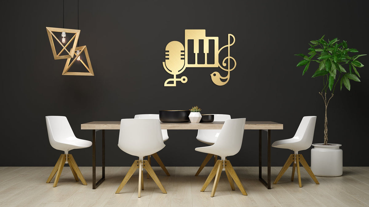 Music Notes Metal Wall Art Decor Gift for Musician