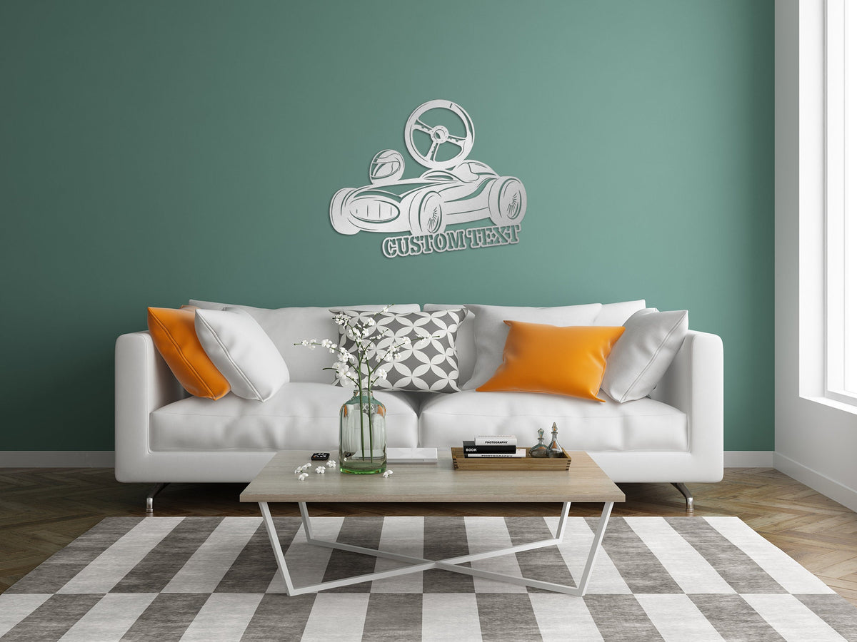 Racer Metal Wall Art Metal Wall Art and Gift for Race Car Lovers