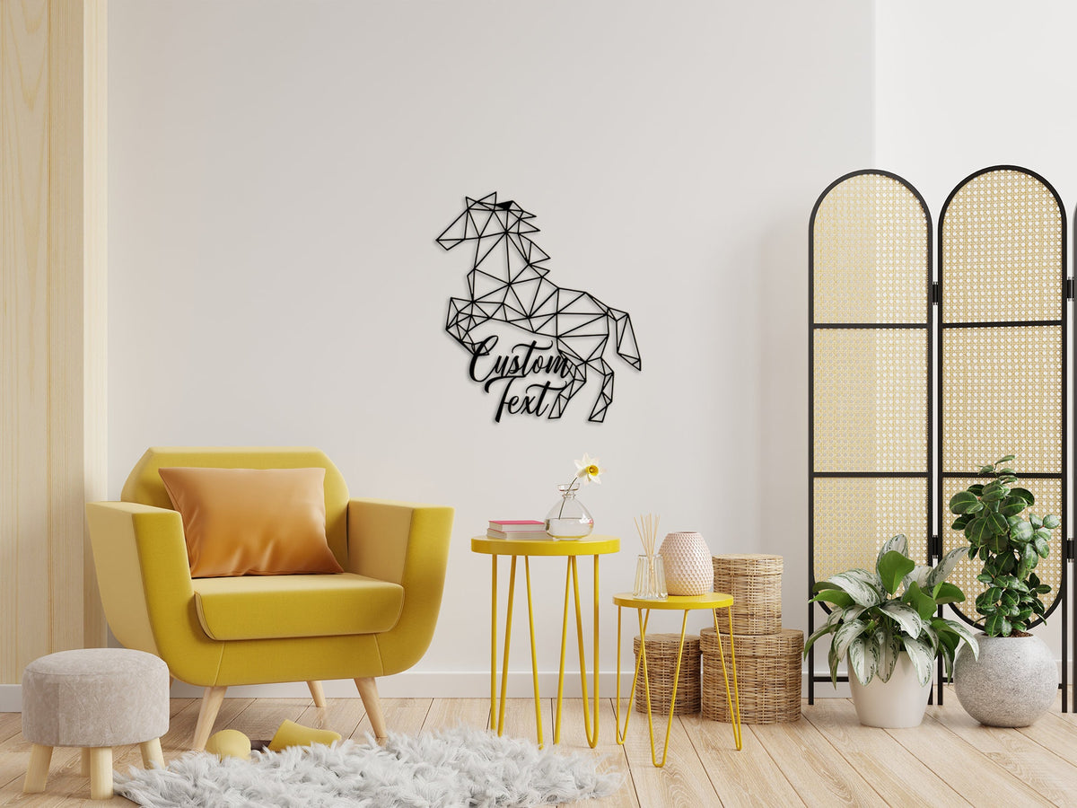 Personalized Metal Horse Wall Art and Customized Decor Gift