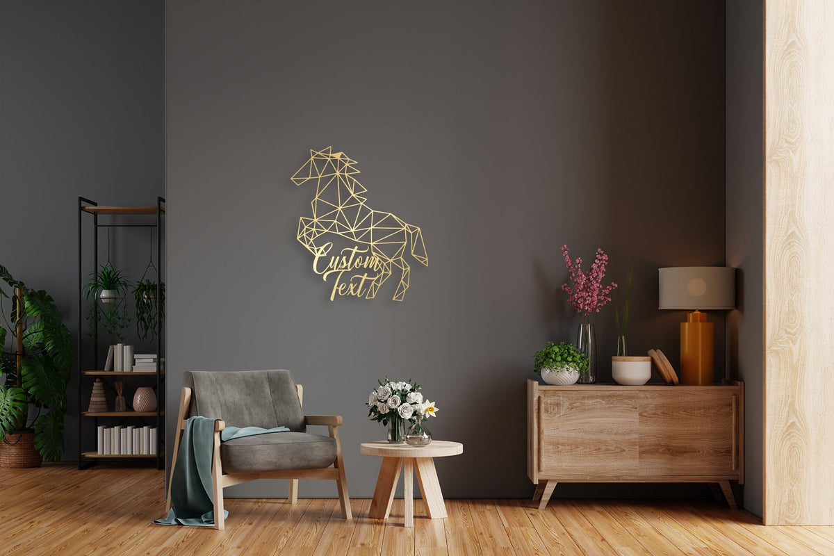 Personalized Metal Horse Wall Art and Customized Decor Gift
