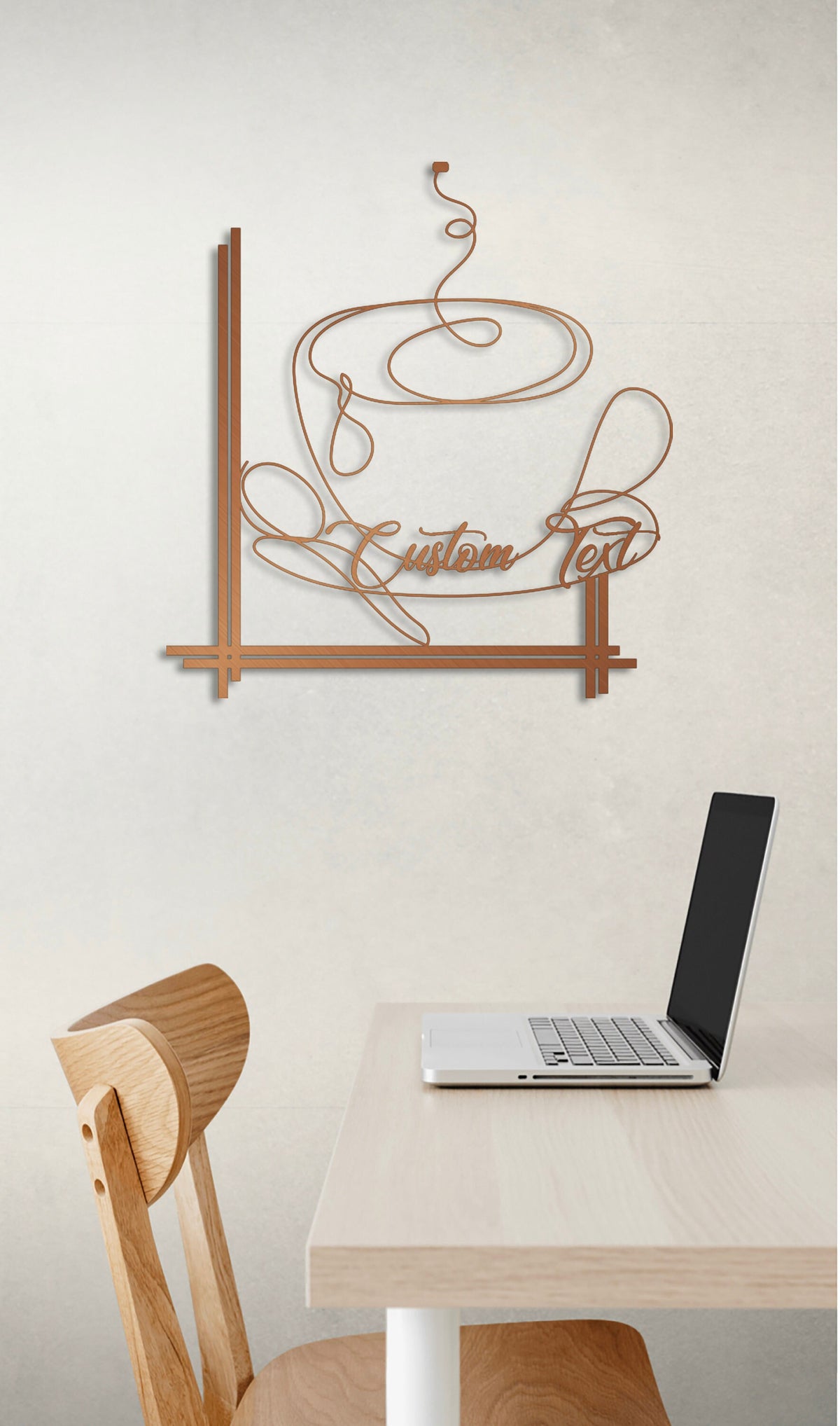 Personalized Metal Coffee Cup Decor and Customized Metal Wall Art