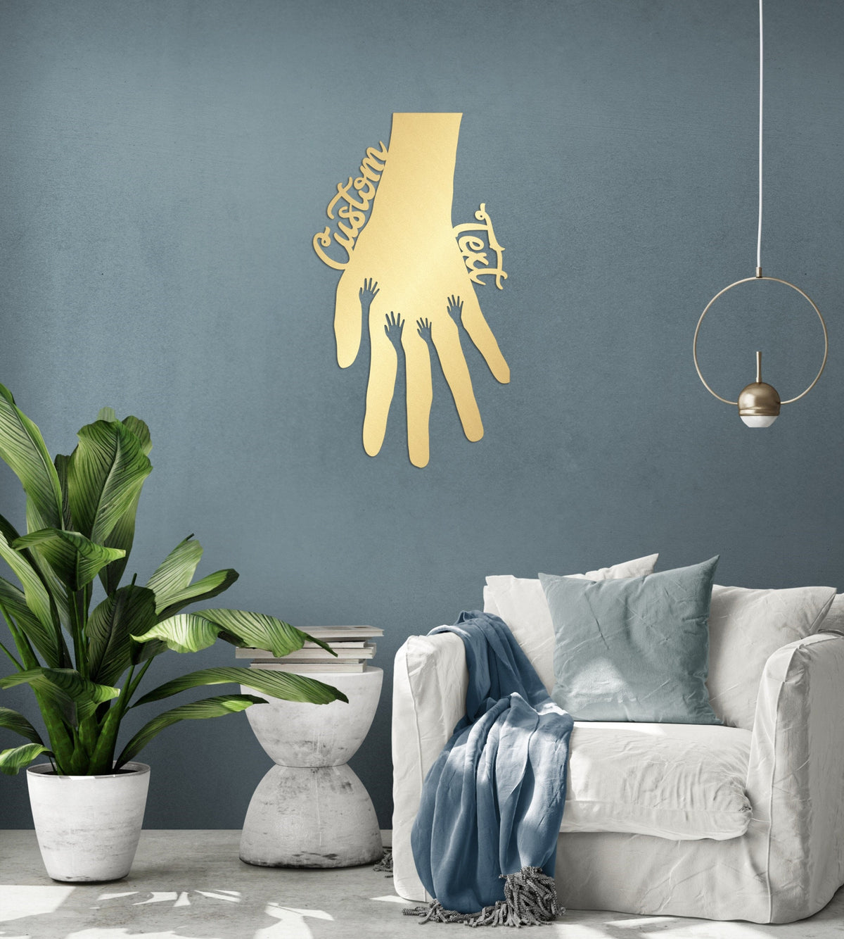 Personalized Metal Hands Wall Art and Customized Decor Gift