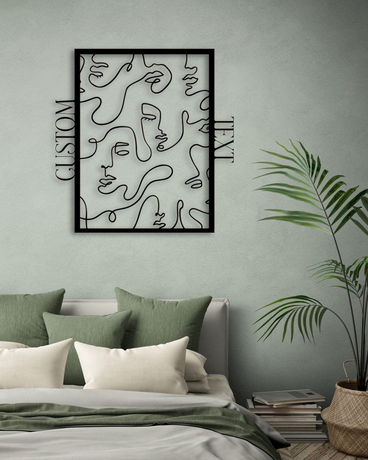 Metal Faces in Rectangle Customized Wall Art
