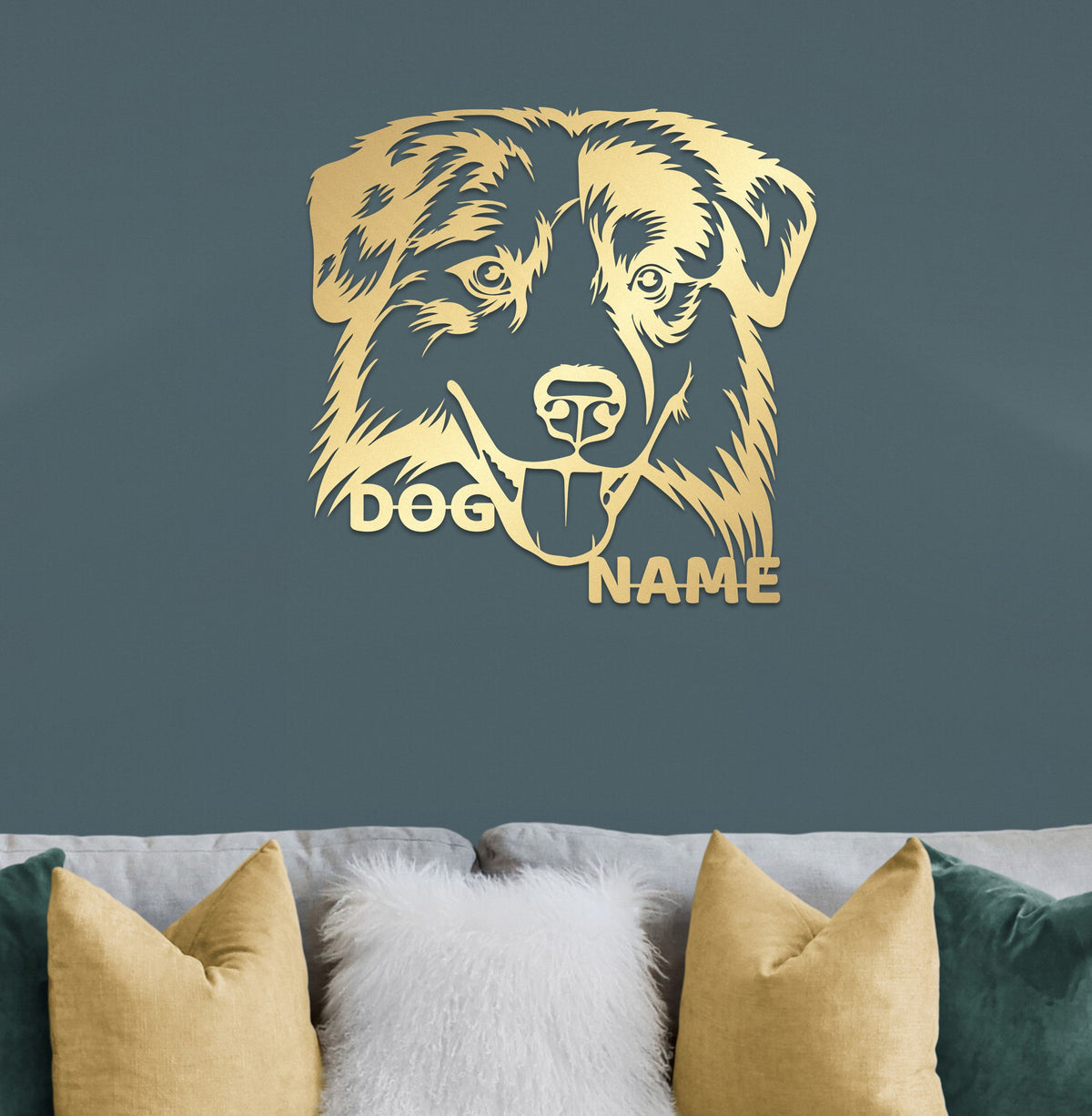 Golden Retriever Gifts Metal Customized Wall Art and Modern Dog Decor