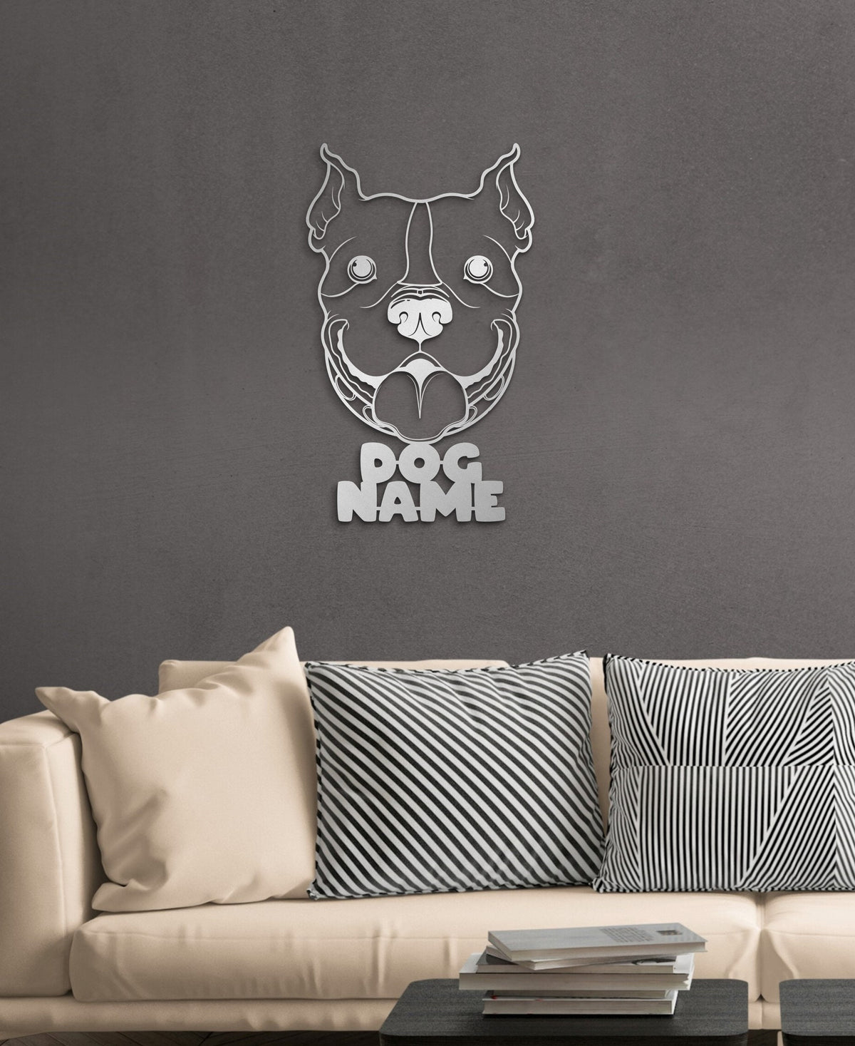 Bulldog Metal Customized Wall Art and Modern Dog Decor