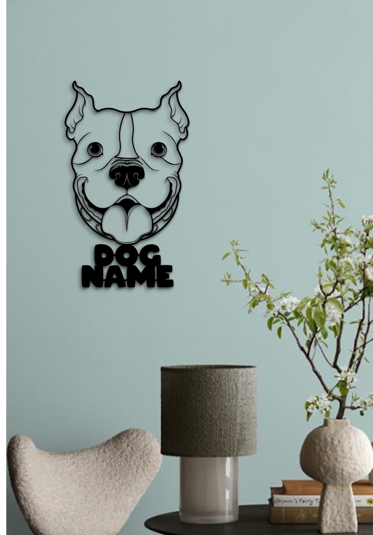 Bulldog Metal Customized Wall Art and Modern Dog Decor