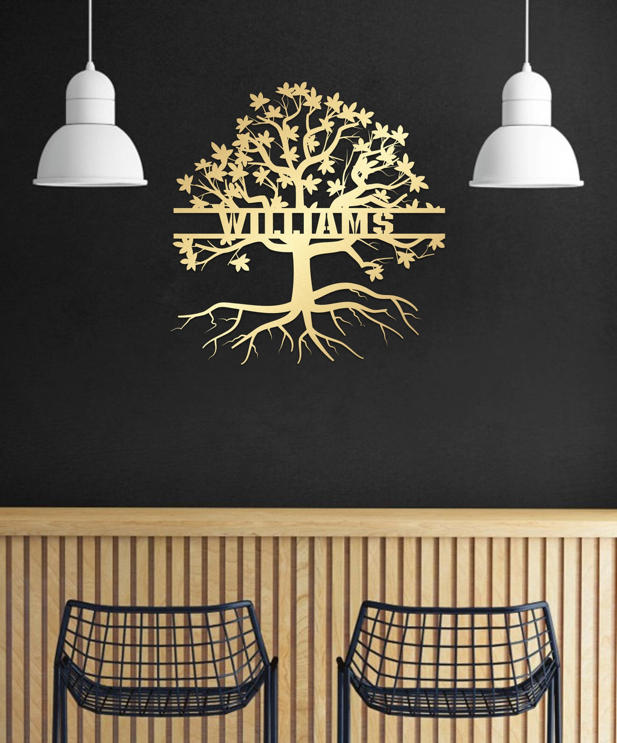 Personalized Family Tree Name Sign Metal Wall Art New Home Gİft