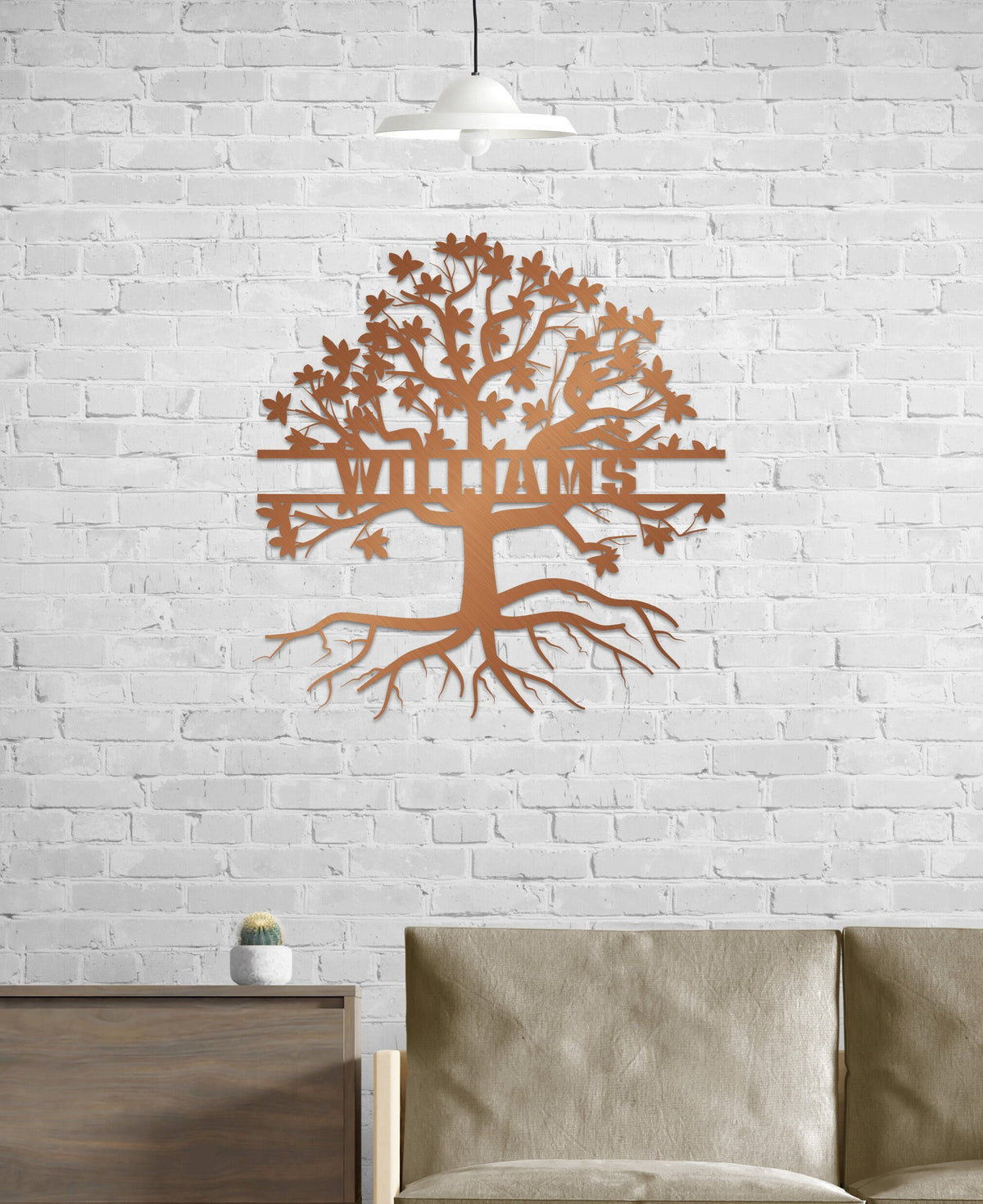 Personalized Family Tree Name Sign Metal Wall Art New Home Gİft