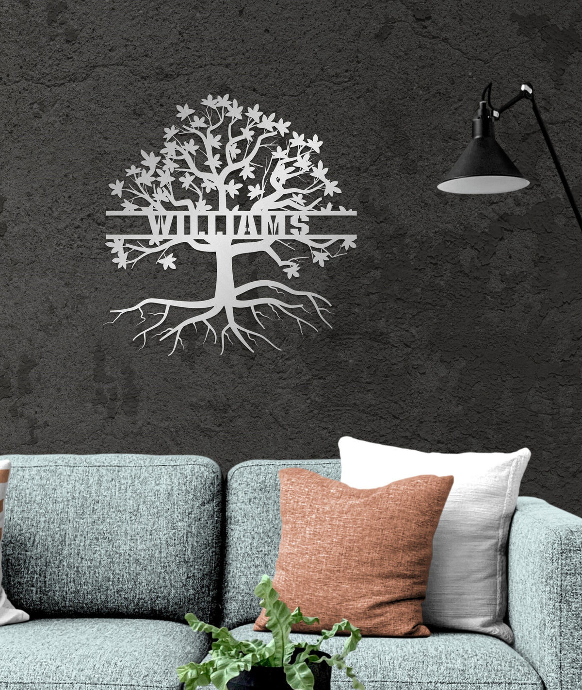 Personalized Family Tree Name Sign Metal Wall Art New Home Gİft