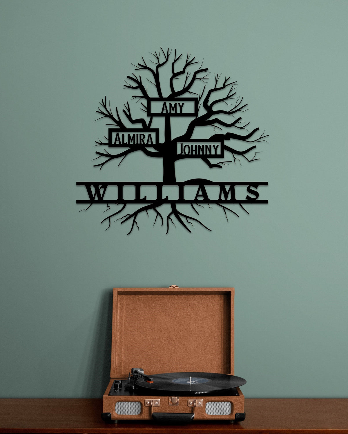 Personalized Family Tree Name Sign Metal Wall Art New Home Gİft