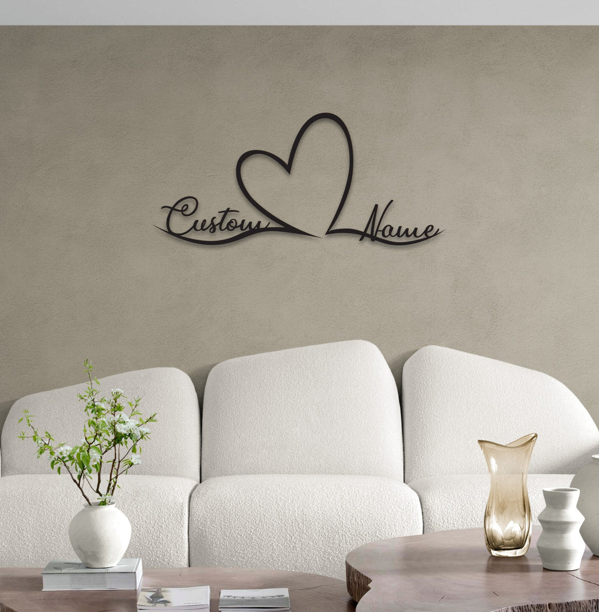 Metal Customized Love Sign Heart and Love Personalized Metal Wall Art