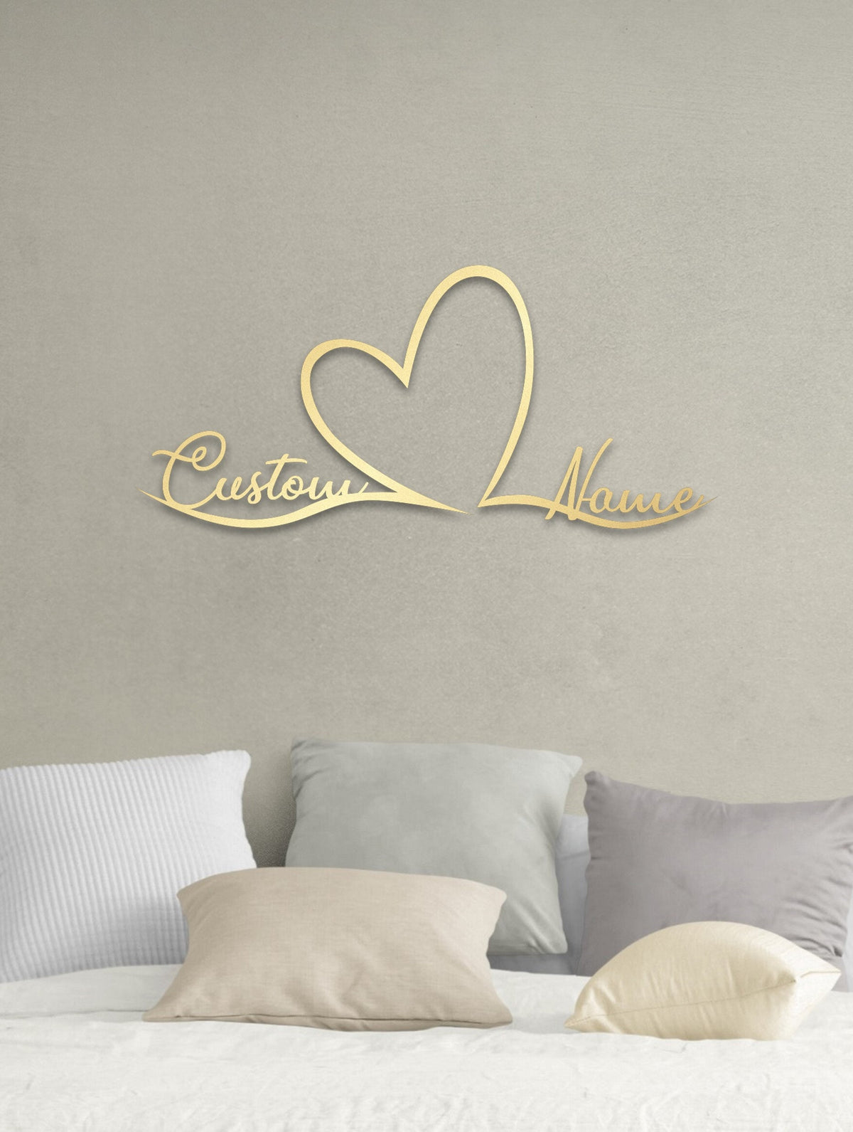 Metal Customized Love Sign Heart and Love Personalized Metal Wall Art