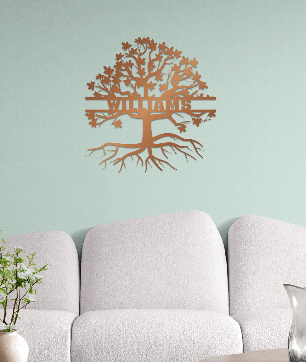 Personalized Family Tree Name Sign Metal Wall Art New Home Gİft