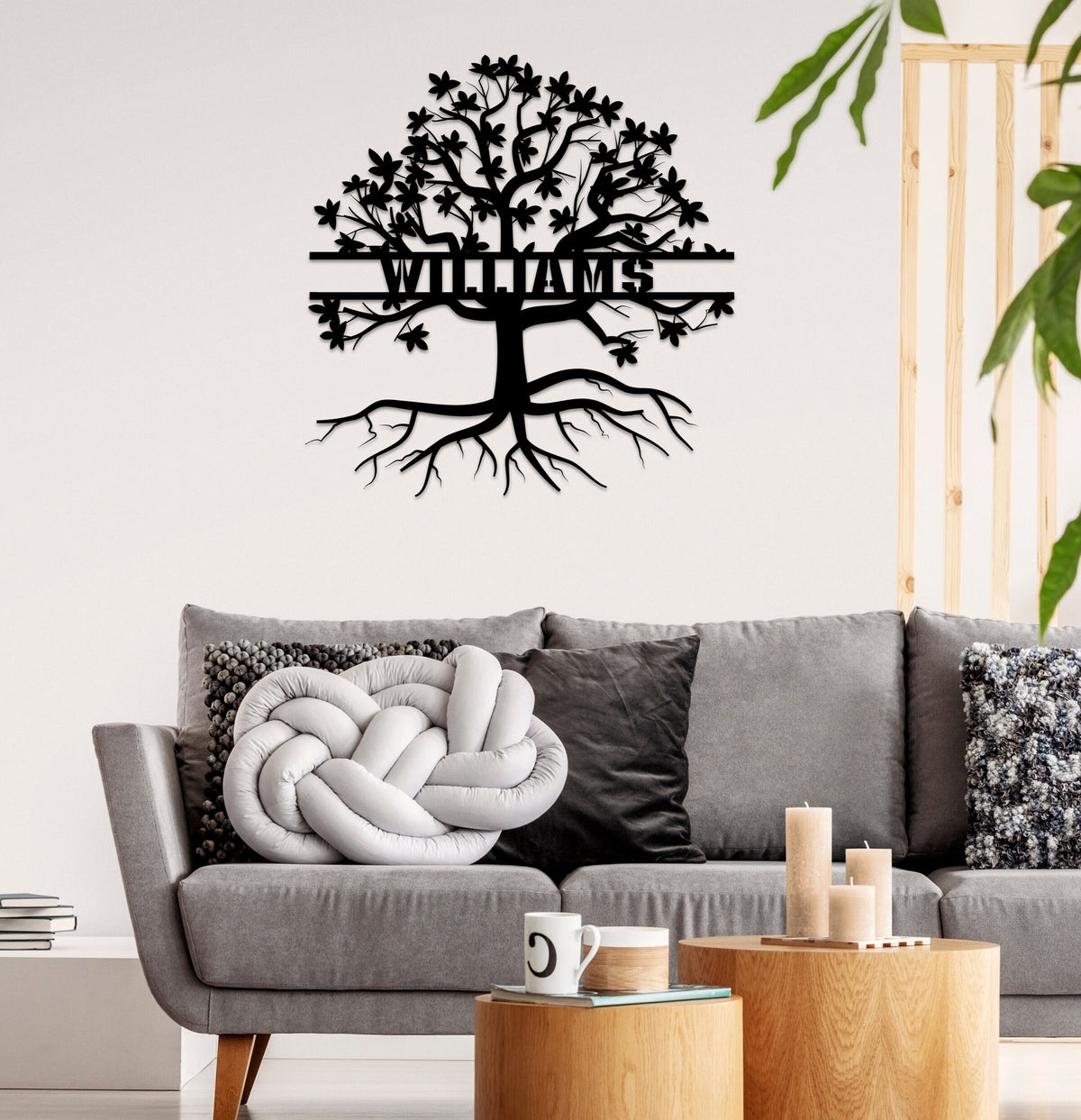 Personalized Family Tree Name Sign Metal Wall Art New Home Gİft