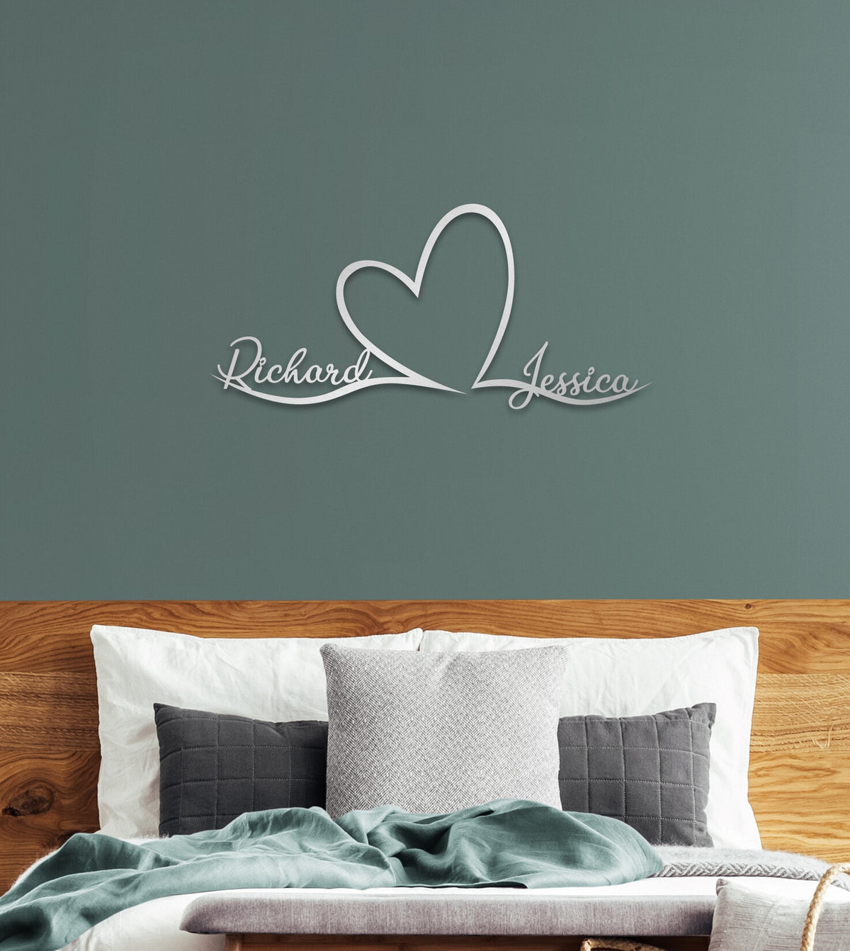 Metal Customized Love Sign Heart and Love Personalized Metal Wall Art