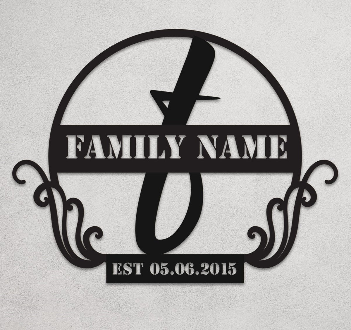 Metal Family Name Sign Personalized Metal Wall Art and Decor