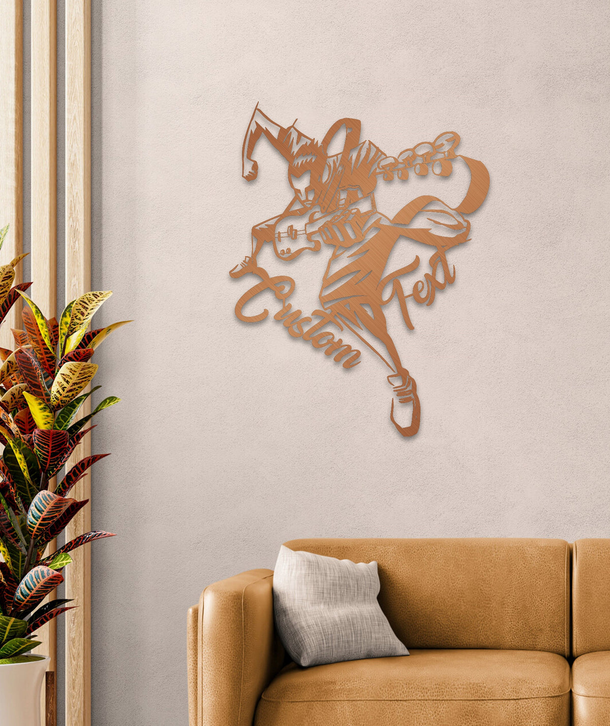 Guitarist Metal Wall Art and Decor Gift for Musicians and Guitar Lovers