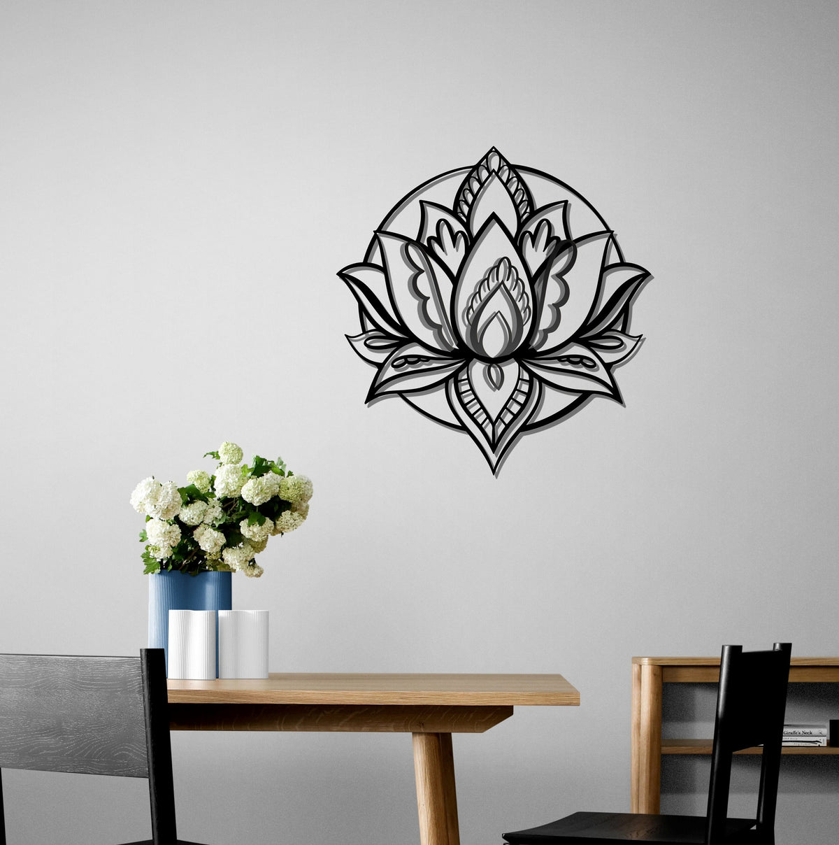 Gold Mandala Lotus Metal Wall Art and Decor