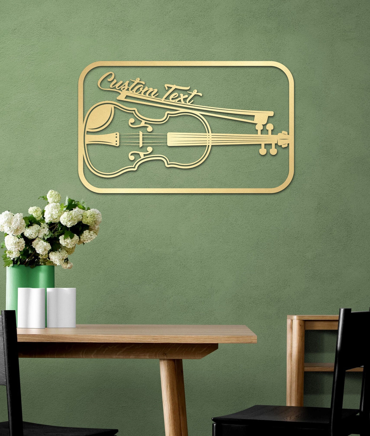 Personalized Violin Music Metal Wall Art and Gift for Musician or Teachers