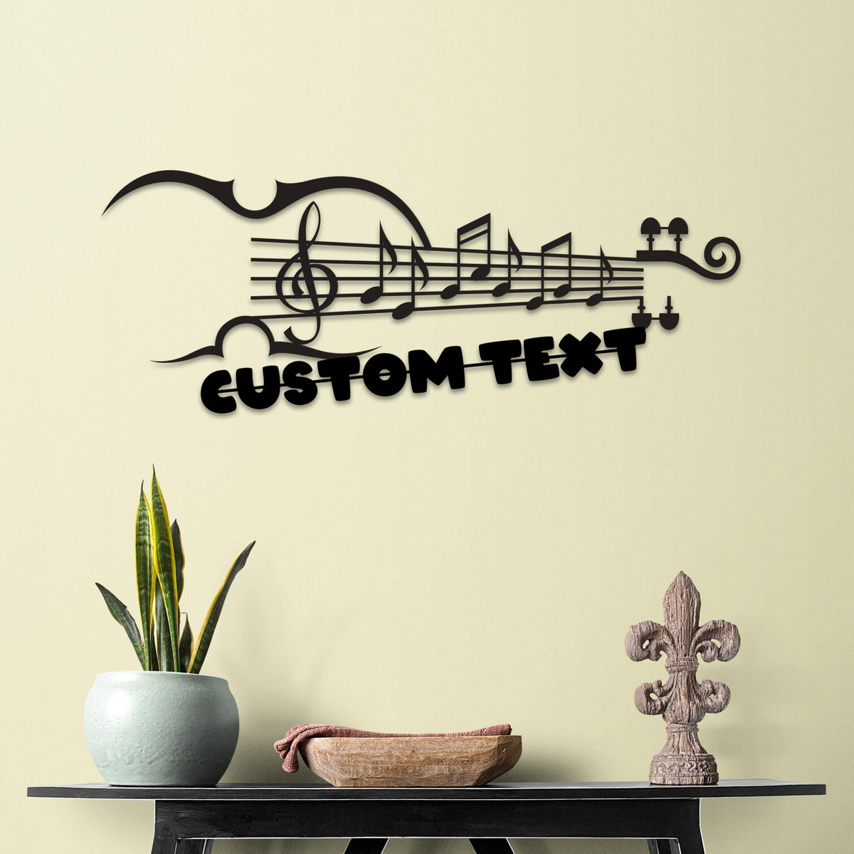 Personalized Violin and Notes Music Metal Wall Art and Gift for Musician
