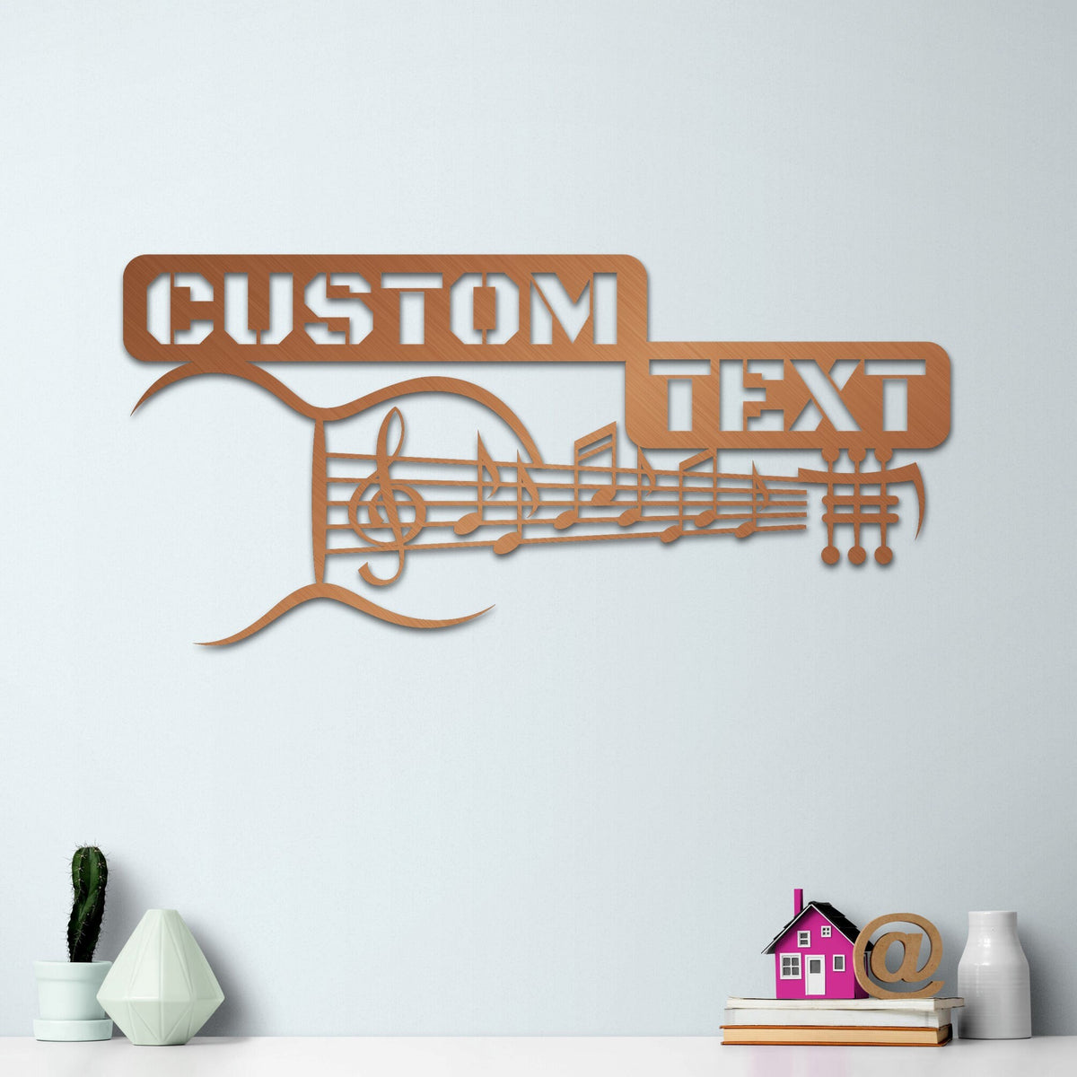 Personalized Guitar Metal Wall Art and Customized Decor Gift for Musician and Guitarist