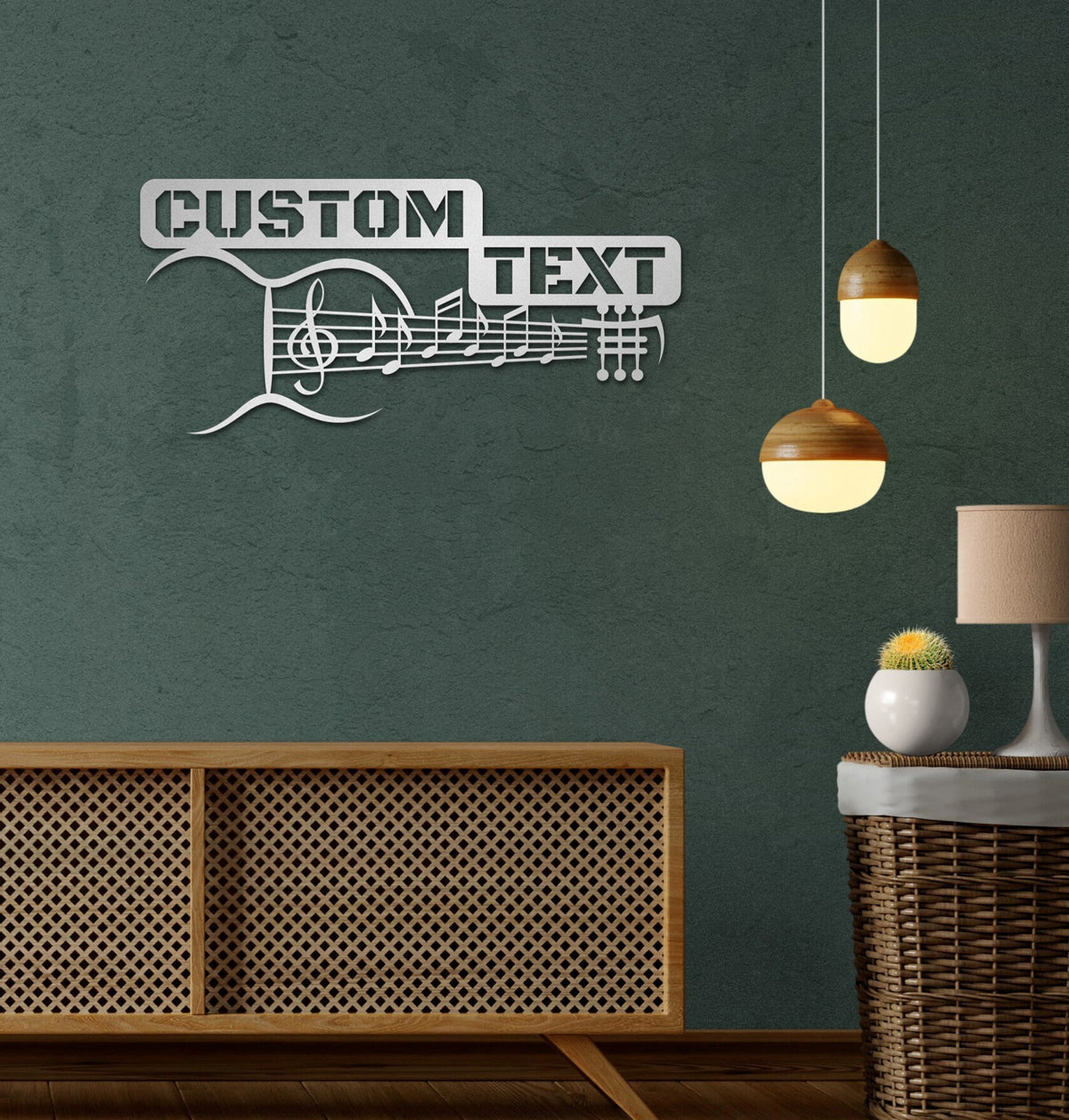 Personalized Guitar Metal Wall Art and Customized Decor Gift for Musician and Guitarist