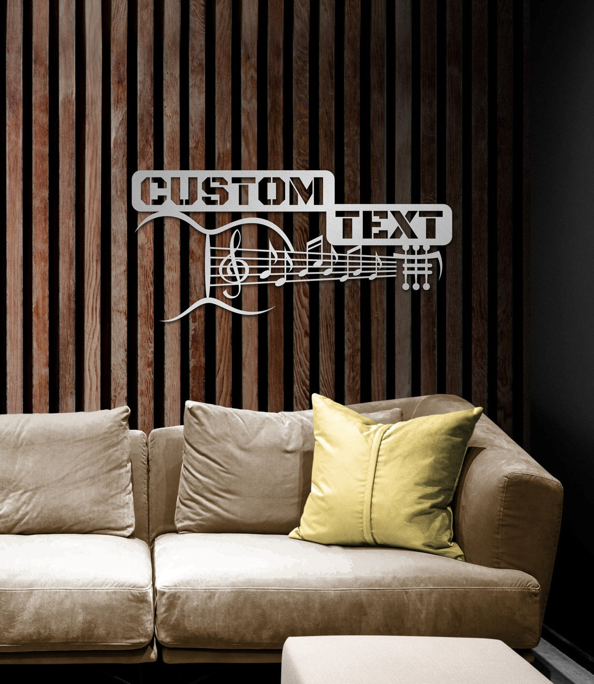 Personalized Guitar Metal Wall Art and Customized Decor Gift for Musician and Guitarist