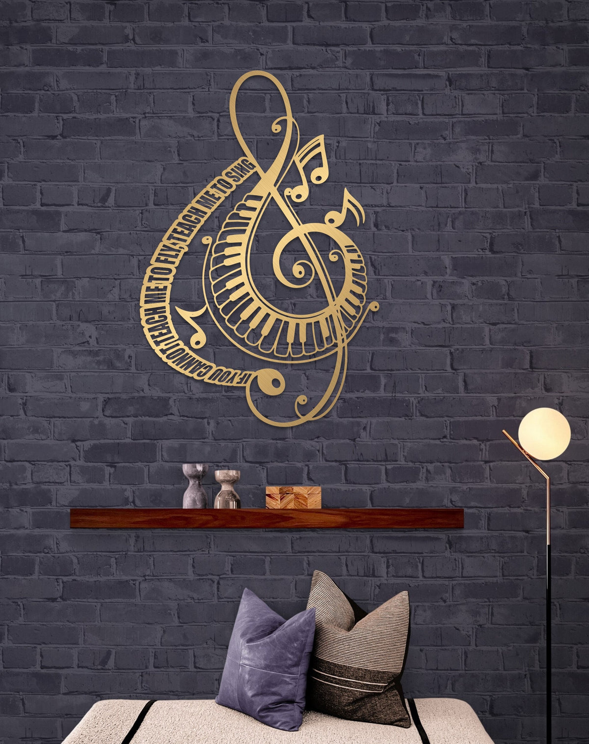 Personalized Music Notes Metal Wall Art and Decor Gift for Musician