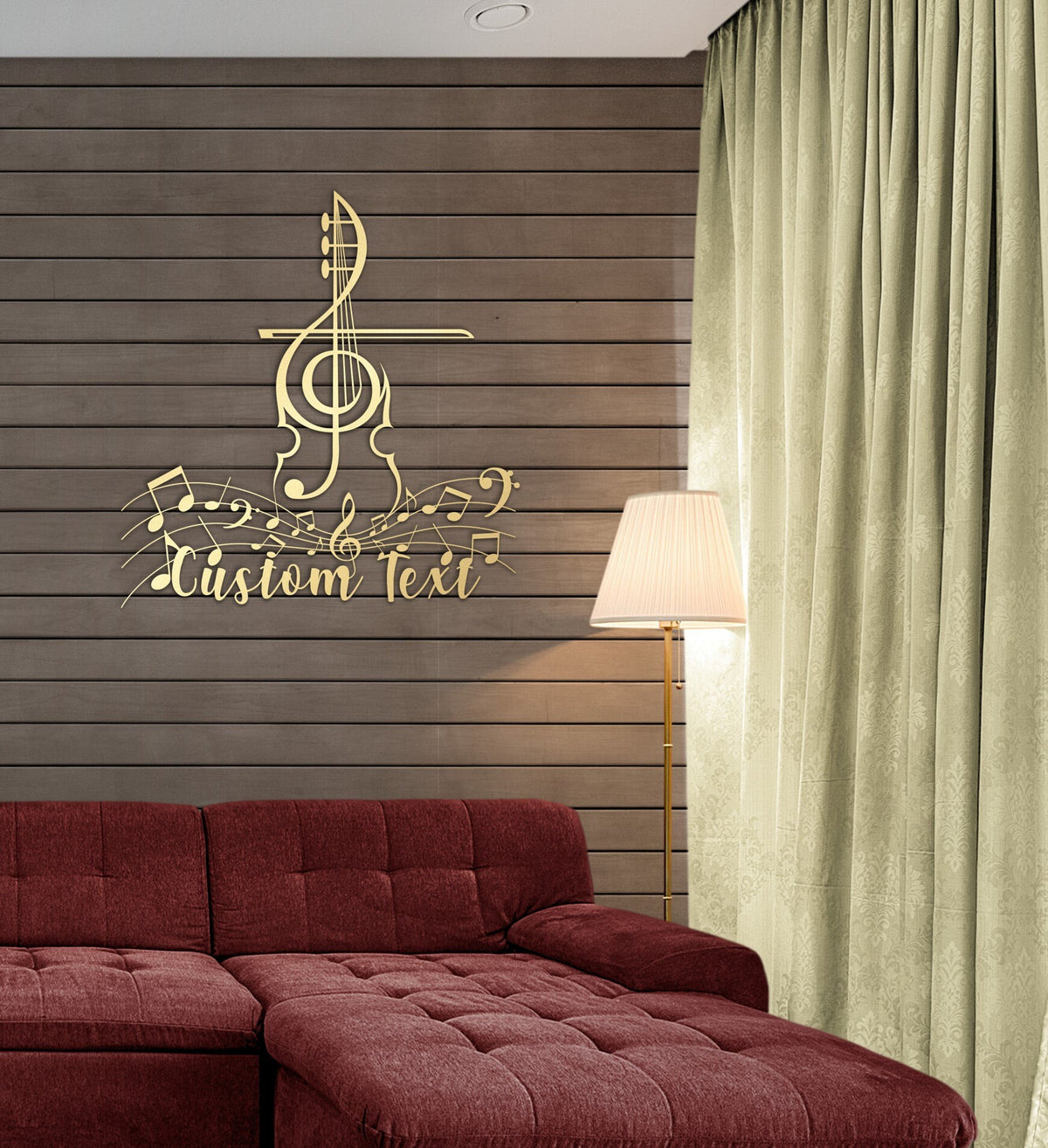 Personalized Violin and Notes Music Metal Wall Art and Gift for Musician