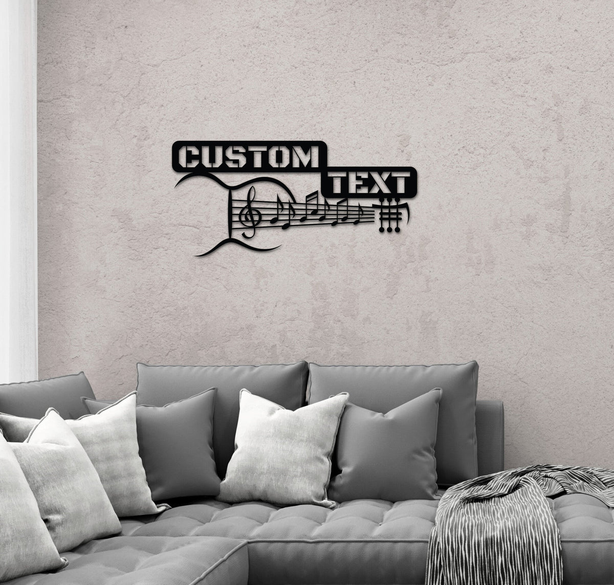 Personalized Guitar Metal Wall Art and Customized Decor Gift for Musician and Guitarist