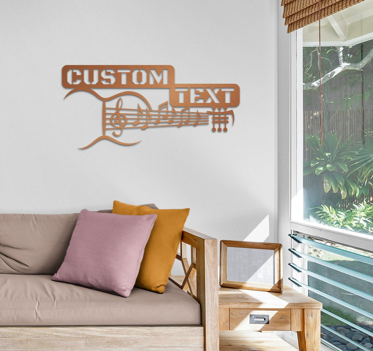 Personalized Guitar Metal Wall Art and Customized Decor Gift for Musician and Guitarist