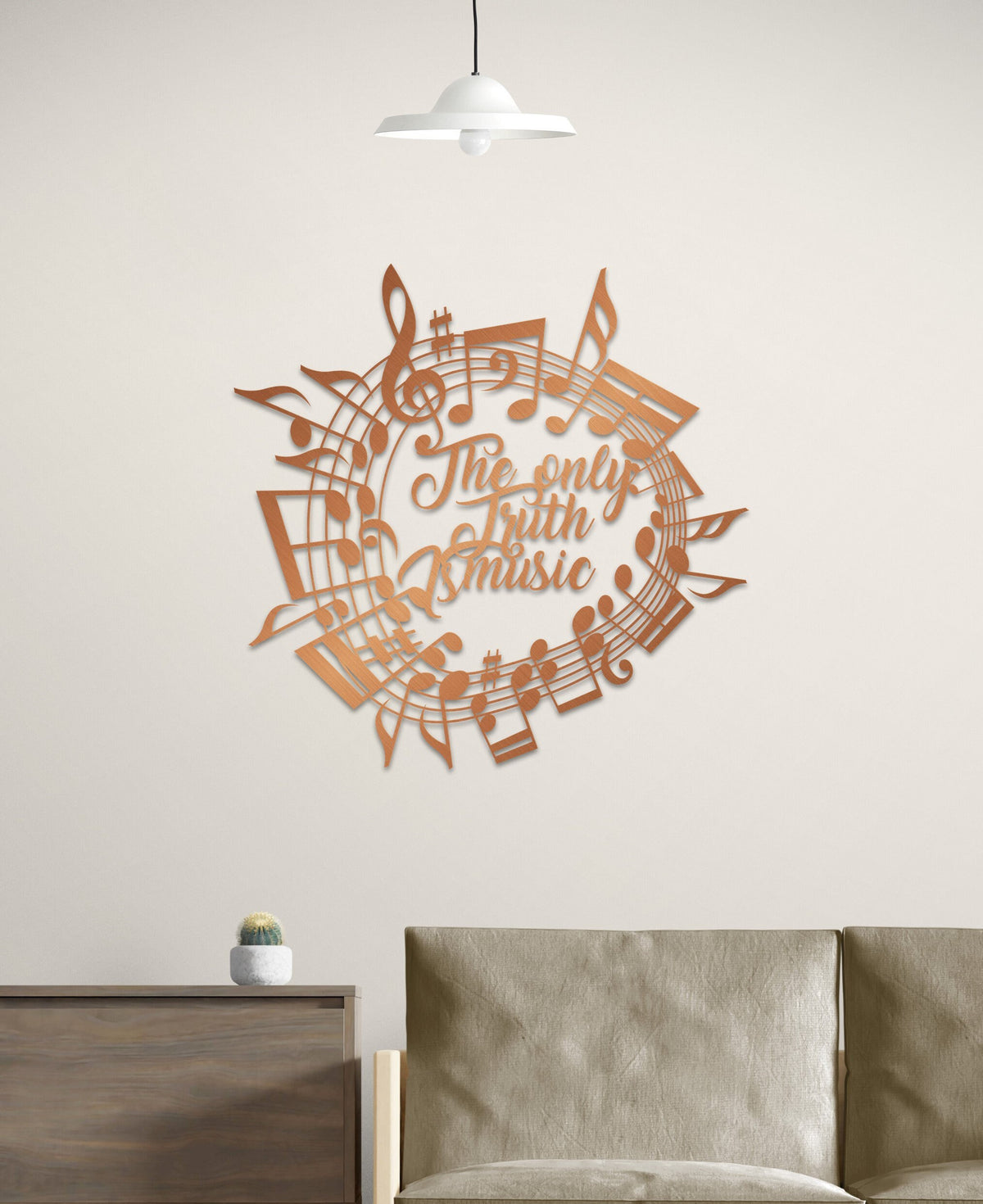 Personalized Music Notes Metal Wall Art Decor Gift for Musician
